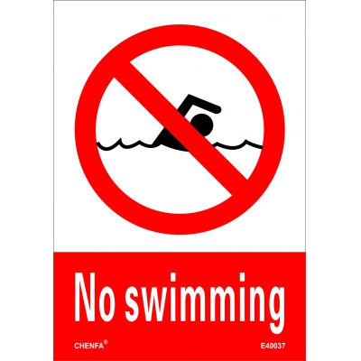 No Swimming Sign Safety Signs prohibition Signs PVC Sign E40037