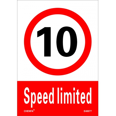 Speed Limited Sign Safety Signs prohibition Signs PVC Sign E40077