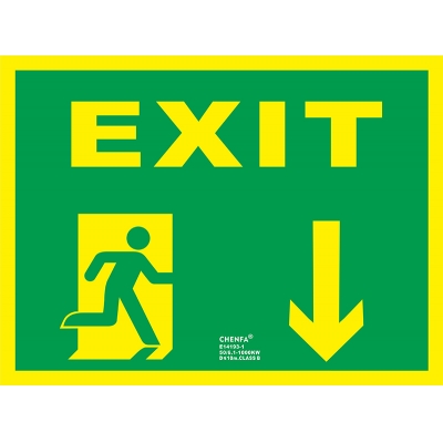 Exit Sign Glow In the Dark Photoluminescent Fire Safety Signs Escape Sign E14193-1