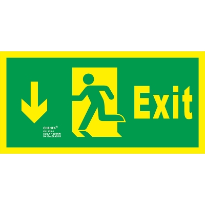 Exit Sign Glow In the Dark Photoluminescent Fire Safety Signs Escape Sign E11135-1