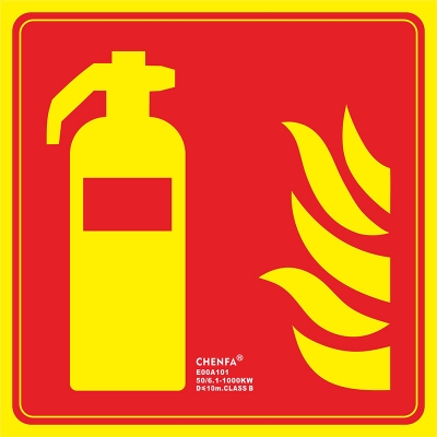 Fire Extinguisher Signs Safety Signs Glow In the Dark  Photoluminescent Fire Safety Signs E00A101